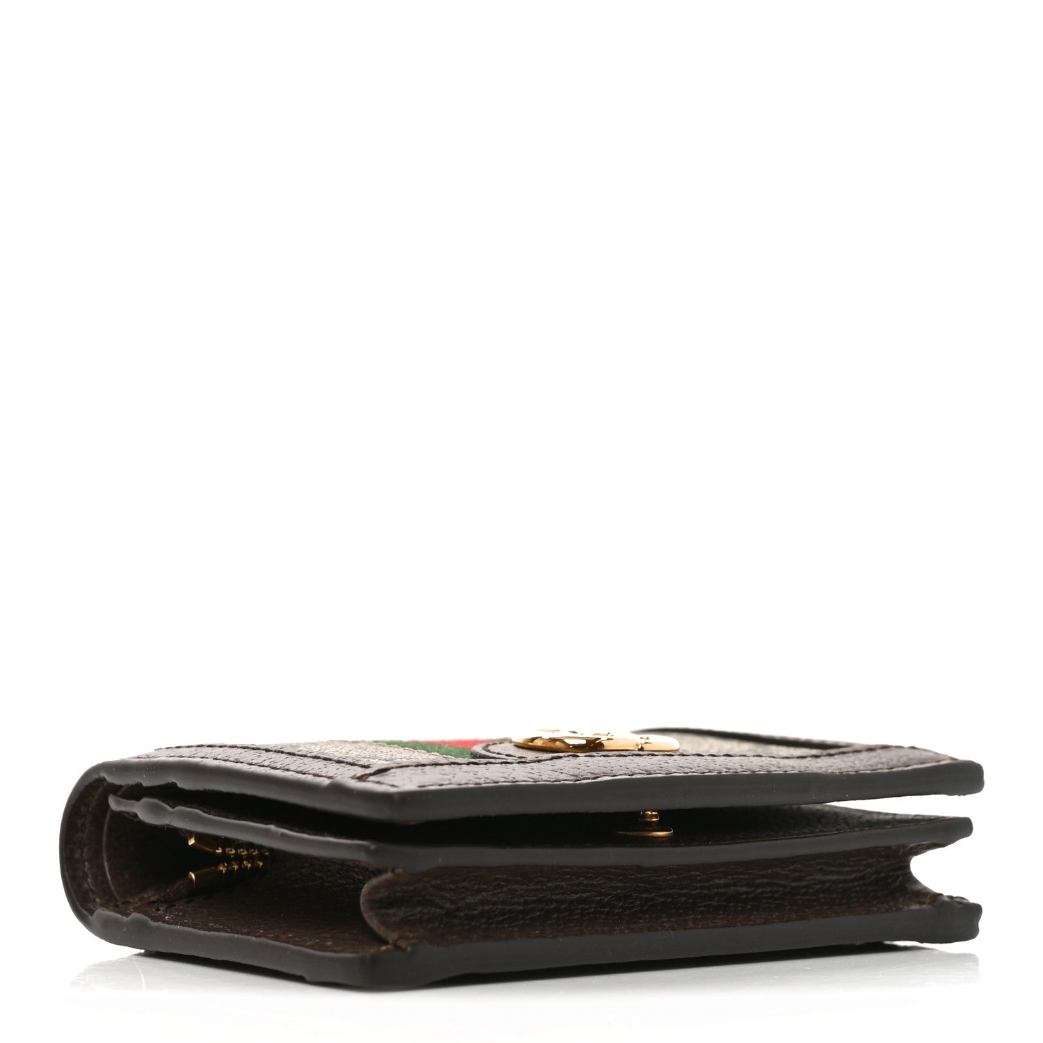 Gucci GG Supreme Monogram Web Ophidia Card Case Beige New Acero 4 of 7