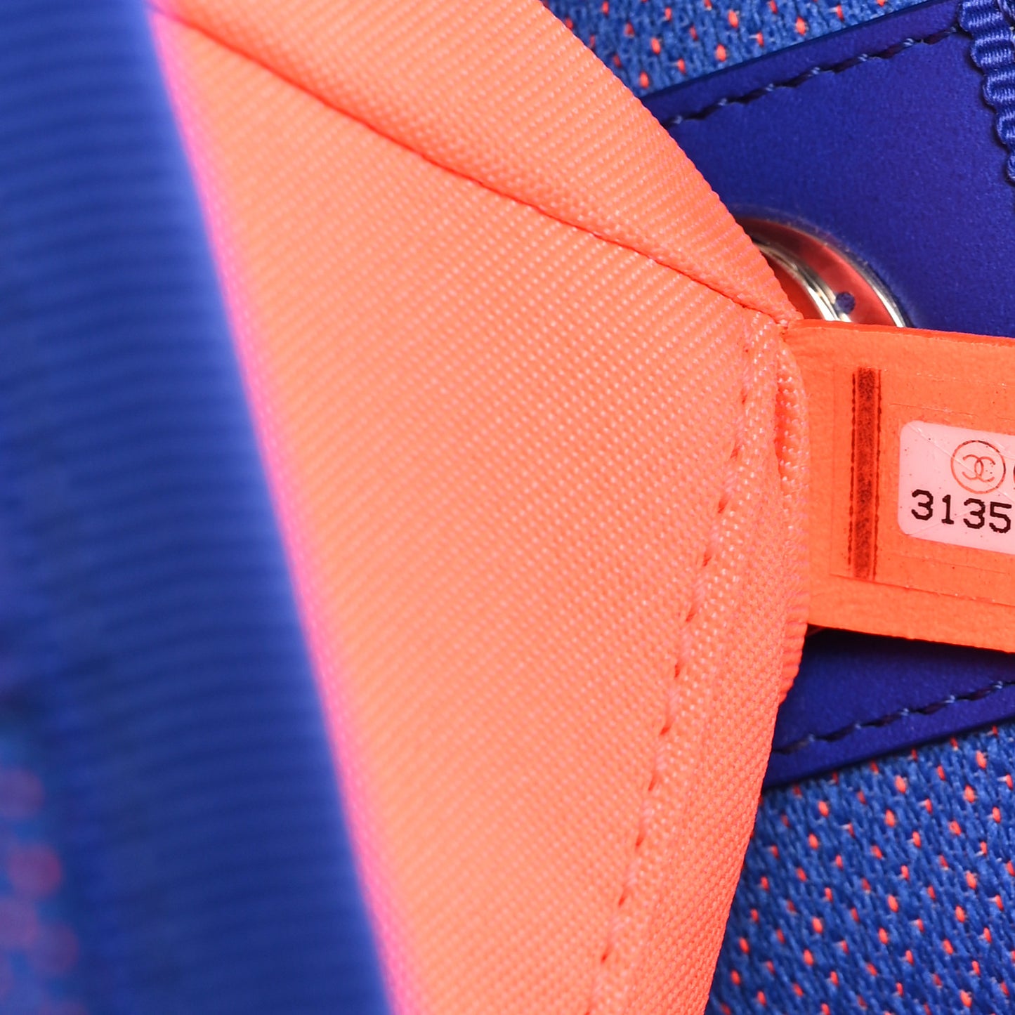 Mixed Fibers Small Deauville Tote Blue Orange