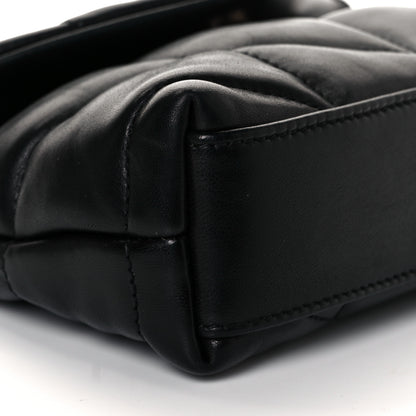 Saint Laurent Lambskin Monogram Loulou Puffer Pouch Clutch Black 9 of 12