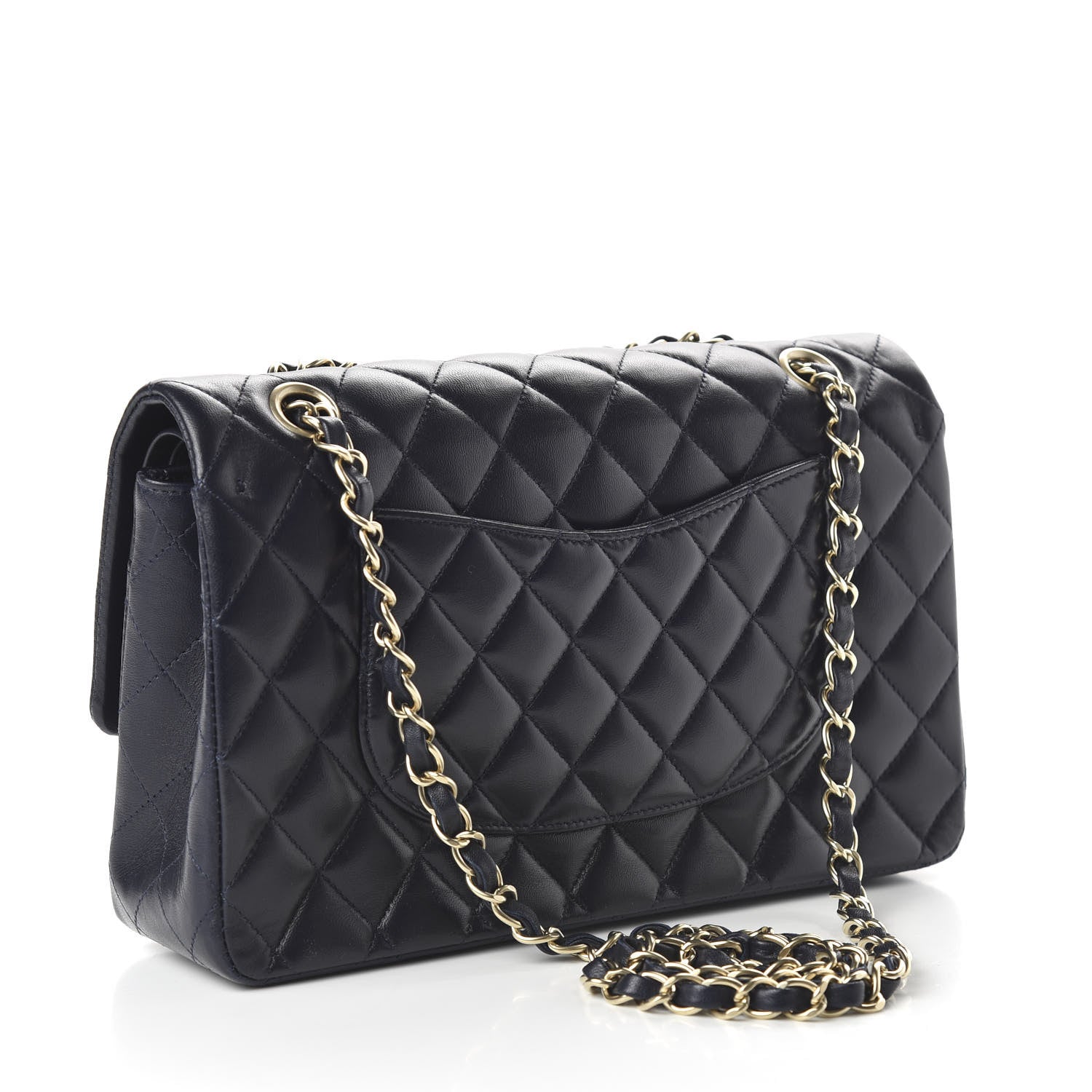 Chanel Lambskin Quilted Medium Double Flap Navy 3 of 12