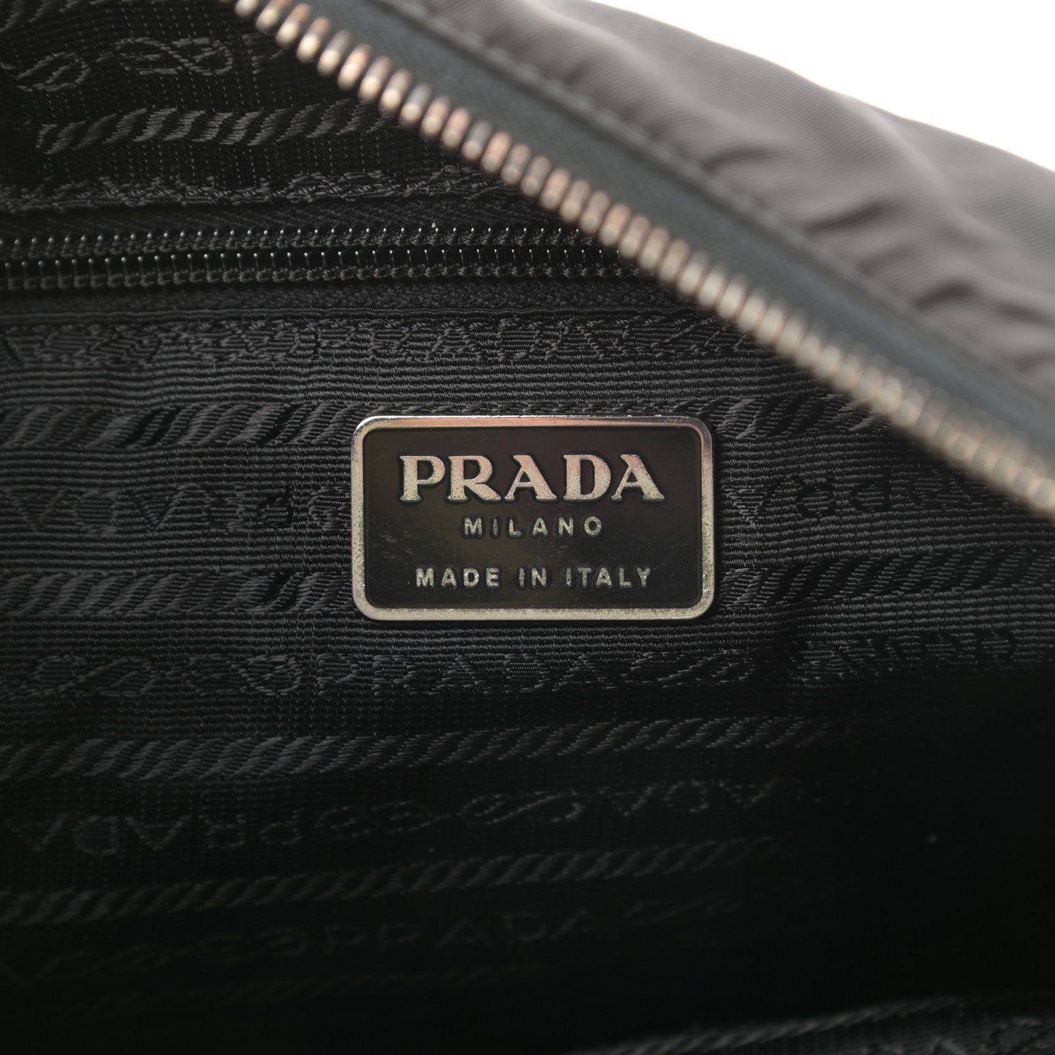 Prada Tessuto Nylon Vitello Hobo Black 6 of 12