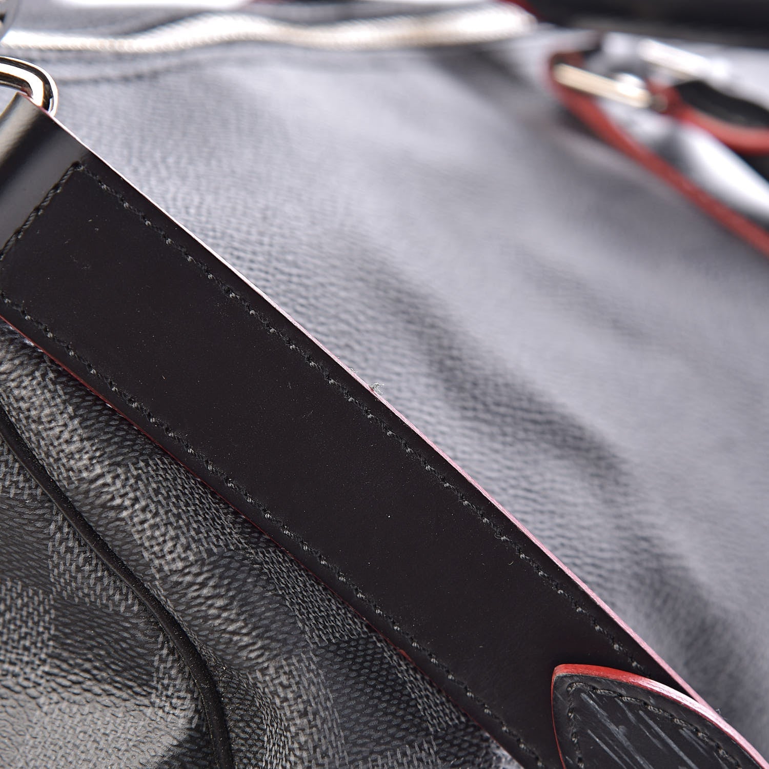 Louis Vuitton Damier Graphite Keepall Bandouliere 55 Rouge 20 of 21