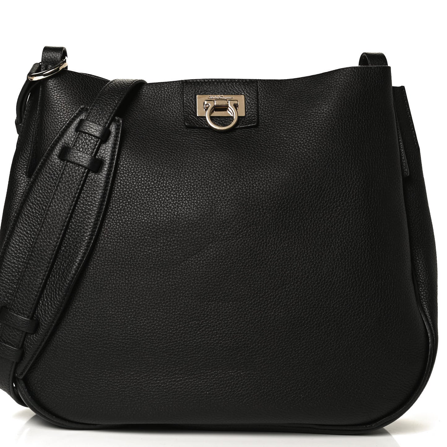 Calfskin Reverse Hobo Black