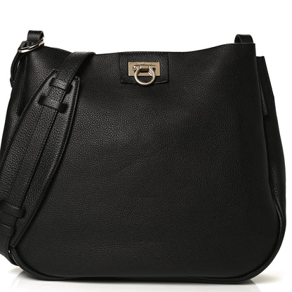 Salvatore Ferragamo Calfskin Reverse Hobo Black 8 of 12