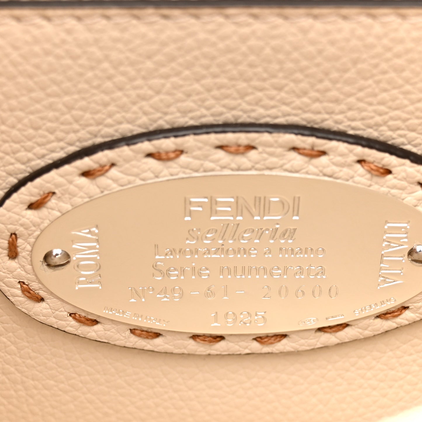 Cuoio Romano Vitello Cover Glazed Mini Peekaboo I SEE U Iconic Satchel Cameila
