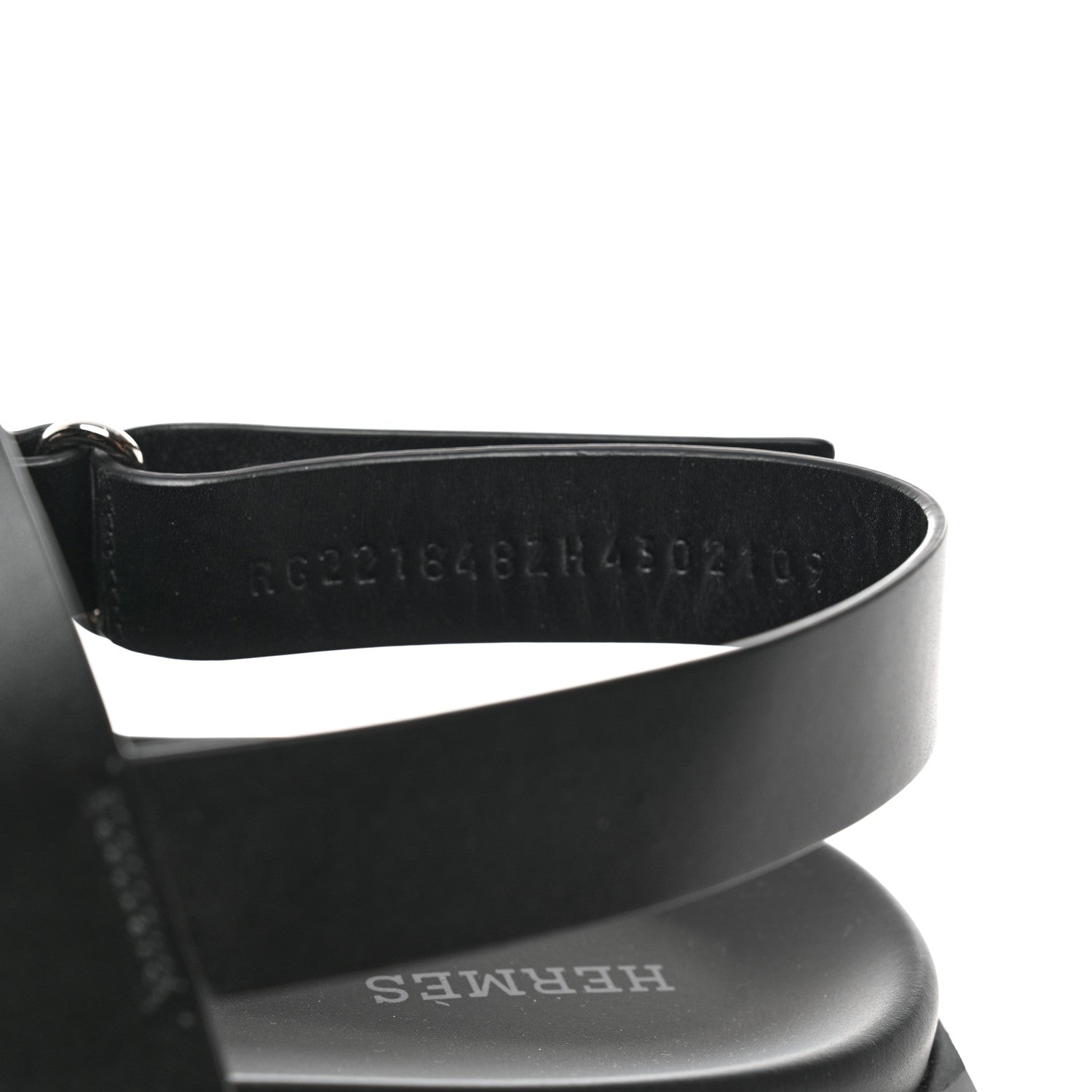 Hermes Calfskin Goatskin Mens Electric Sandals 43 Black 6 of 9