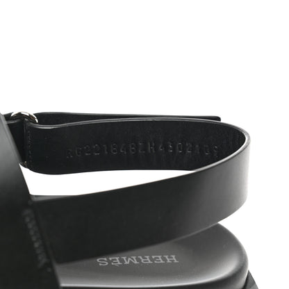 Hermes Calfskin Goatskin Mens Electric Sandals 43 Black 6 of 9