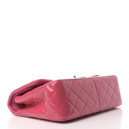Chanel Patent Quilted Jumbo Double Flap Pink 4 of 13
