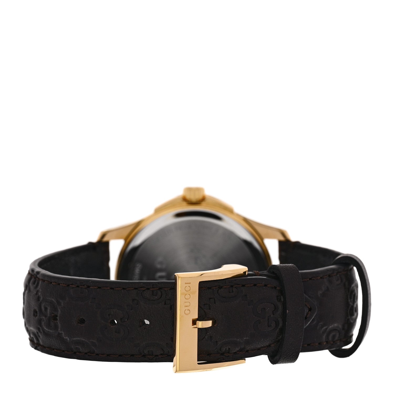 Gucci Stainless Steel Calfskin 38mm G-Timeless Quartz Watch Brown 3 of 5