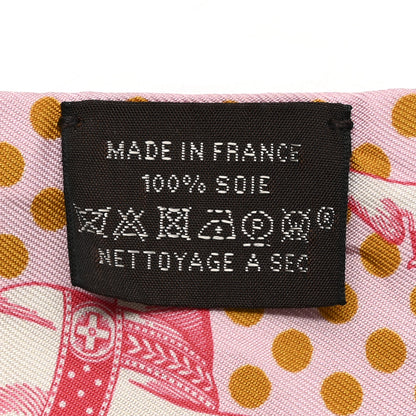 Hermes Silk Cavaliere En Formes Twilly Rose Vert Amande Ocre 3 of 6