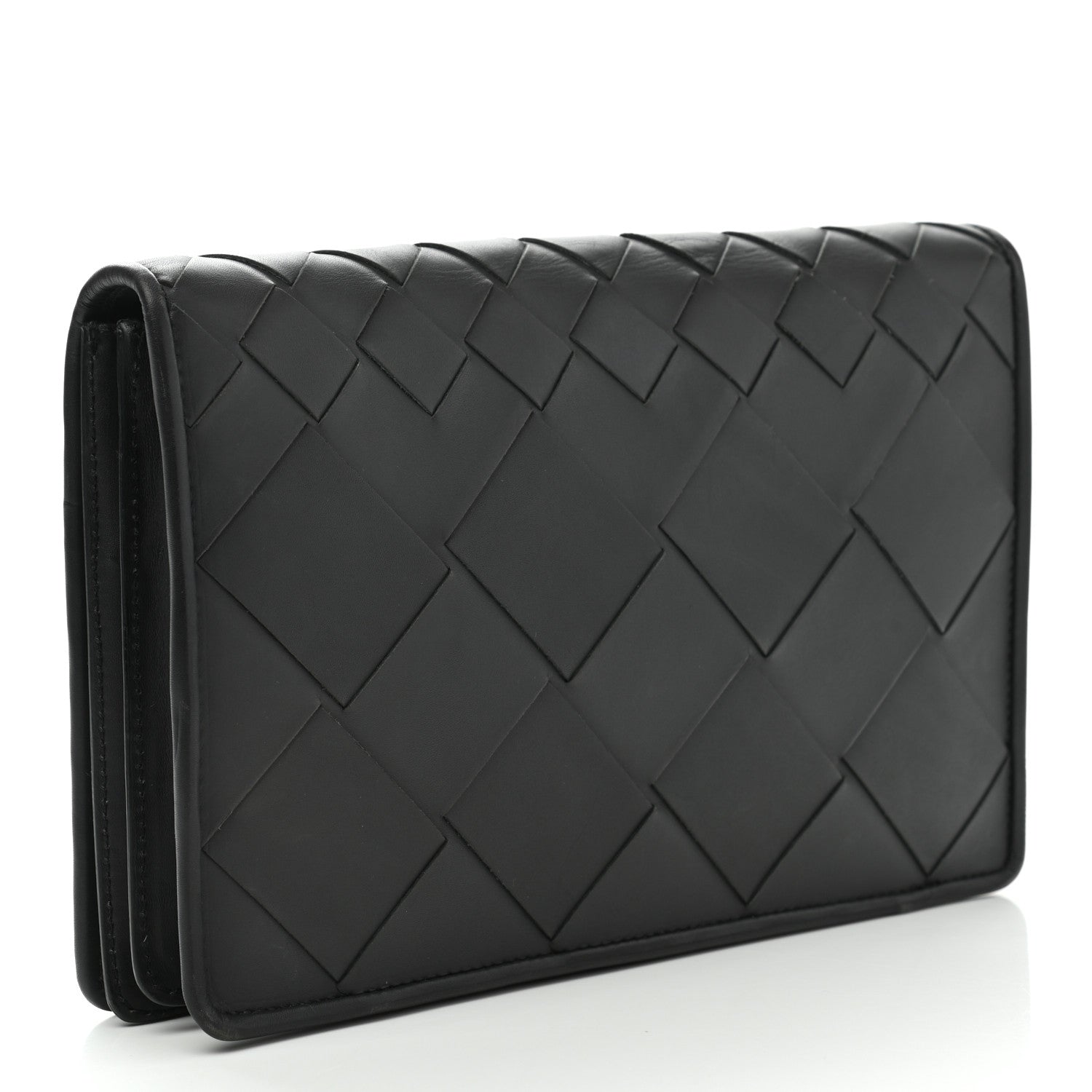Bottega Veneta Nappa Intrecciato Medium Woven Clutch Black 3 of 12