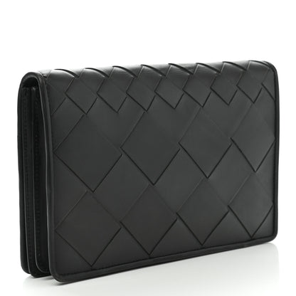 Bottega Veneta Nappa Intrecciato Medium Woven Clutch Black 3 of 12