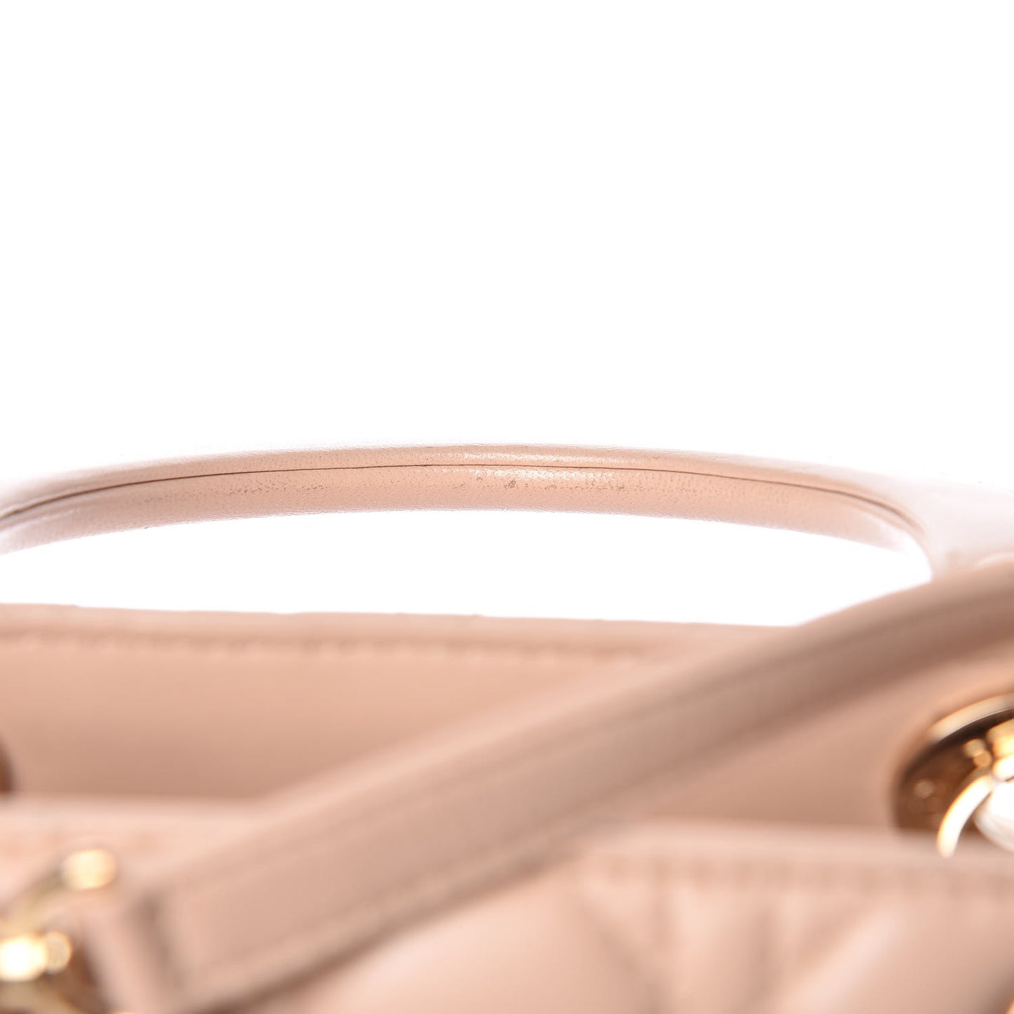 Lambskin Cannage Medium Lady Dior Beige