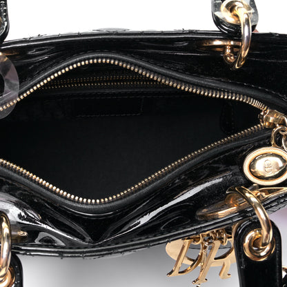 Christian Dior Patent Cannage Medium Lady Dior Black 4 of 5