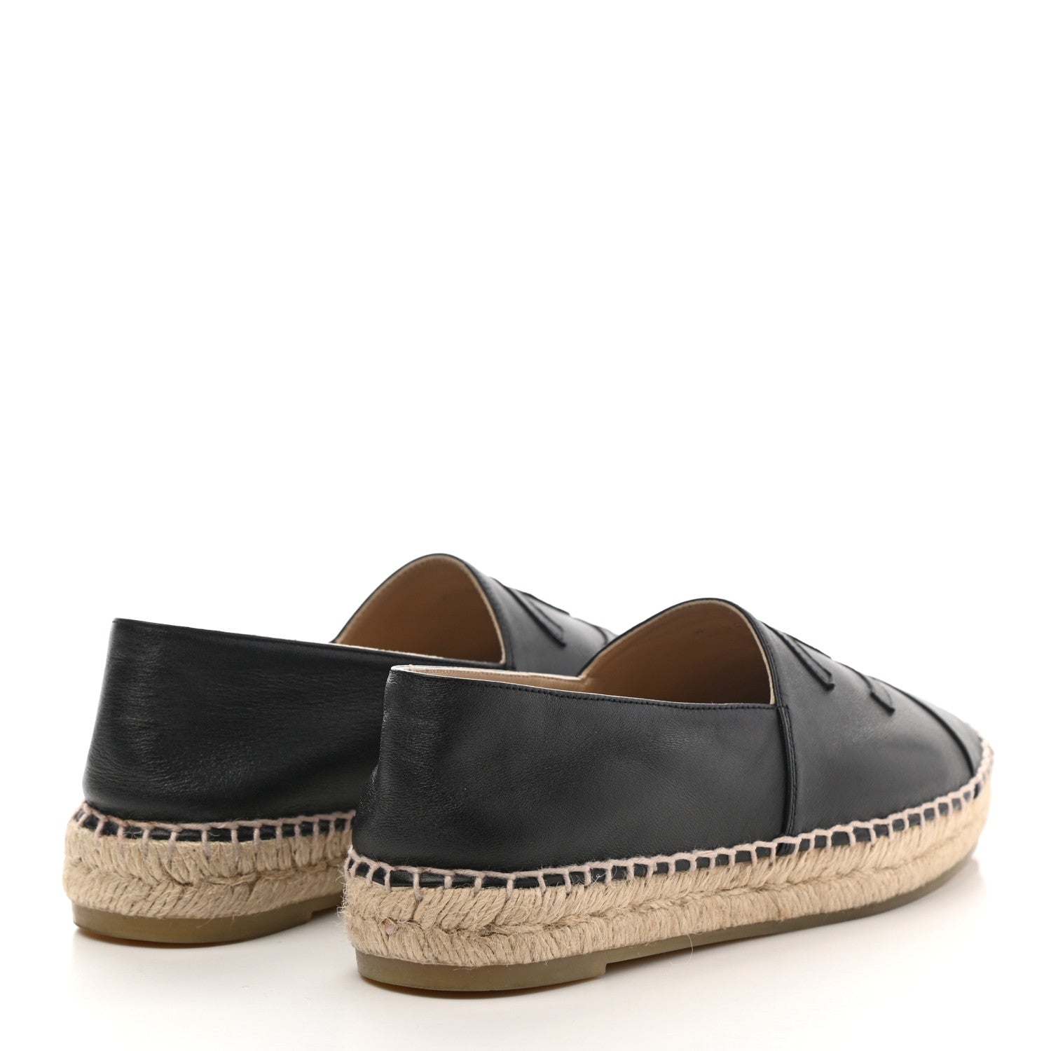 Chanel Lambskin CC Espadrilles 37 Black 4 of 10