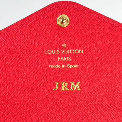 Louis Vuitton Damier Ebene Josephine Wallet Red 5 of 10