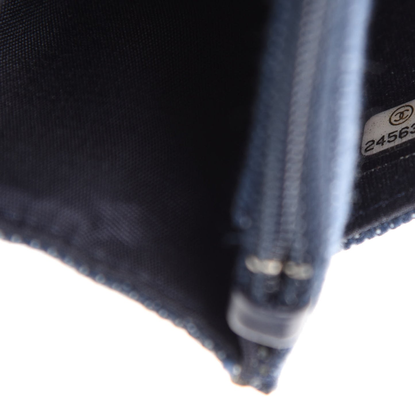 Denim Velvet Wallet On Chain WOC Blue