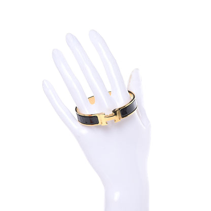 Hermes Enamel Narrow Clic Clac H Bracelet PM Black 2 of 5