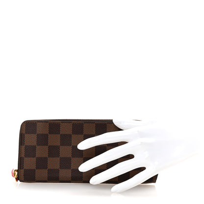 Louis Vuitton Damier Ebene Clemence Wallet Cherry 2 of 7