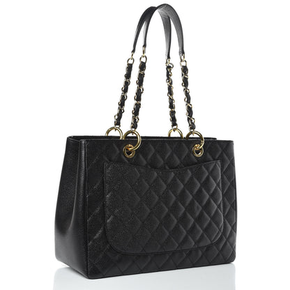 Chanel Caviar Quilted Grand Shopping Tote GST Black 3 of 10