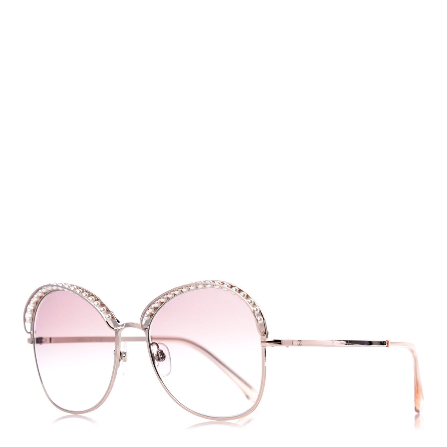 Chanel Pearl Sunglasses 4246-H Pink Gold 1 of 8