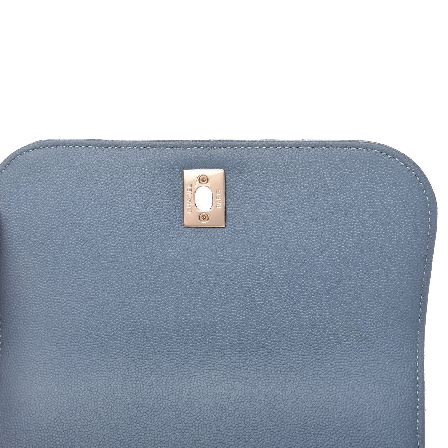 Caviar Quilted Mini Business Affinity Flap Light Blue