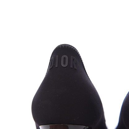 Christian Dior Grosgrain Neoprene Lucite Etoile Pumps 37 Black 7 of 11