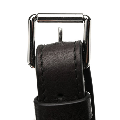 The Row Polished Saddle Calfskin Large N/S Park Belt Bag Dark Brown 11 of 11