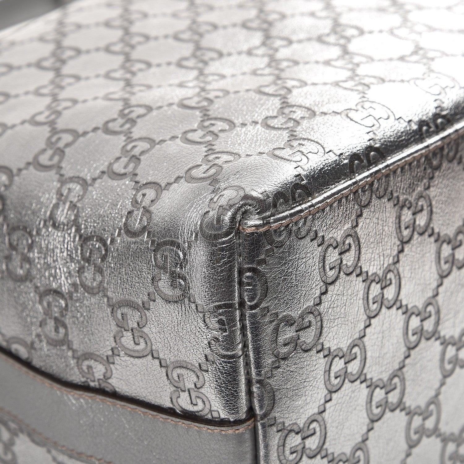 Gucci Metallic Guccissima Hobo Silver 9 of 12