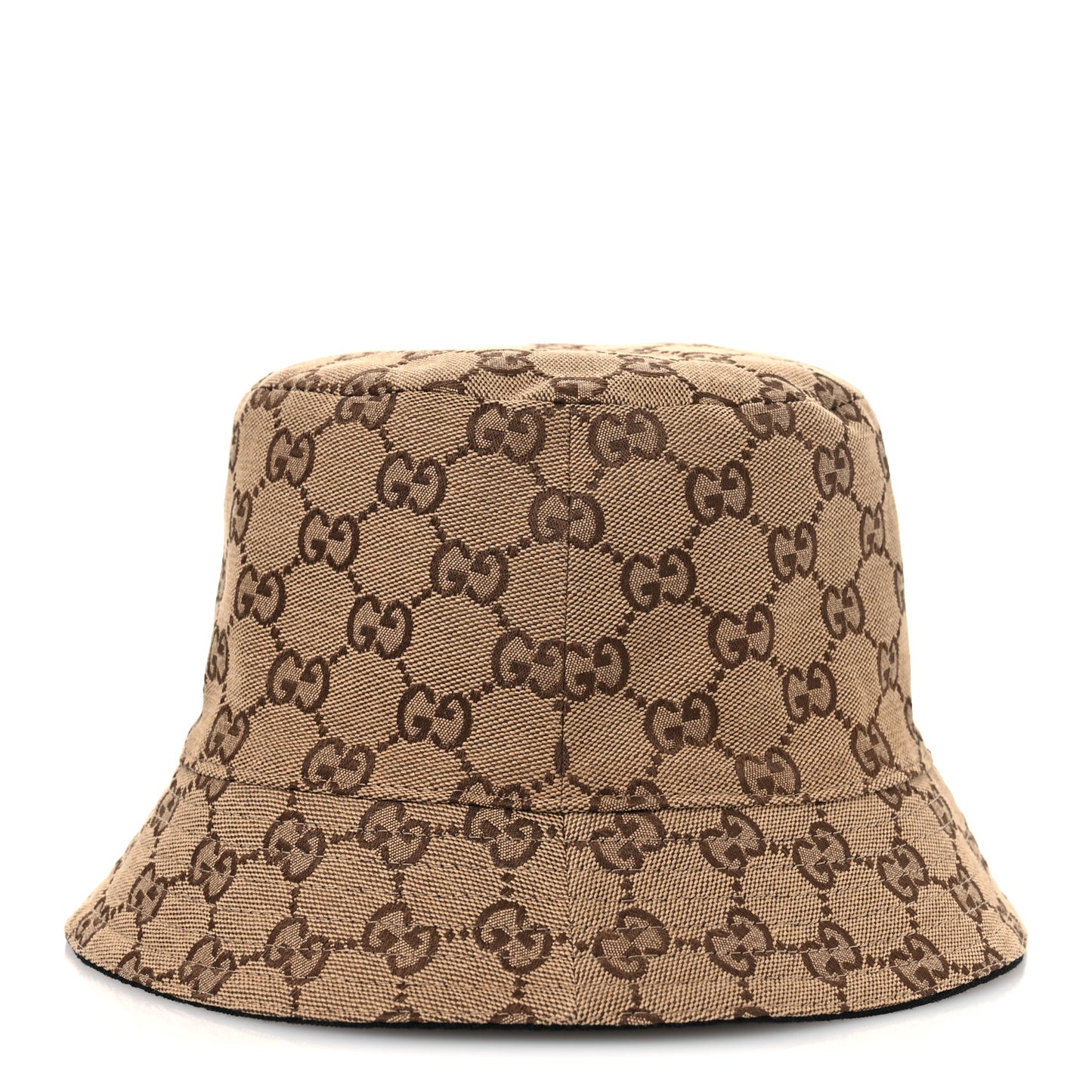 Canvas Monogram Reversible Bucket Hat L Black Beige