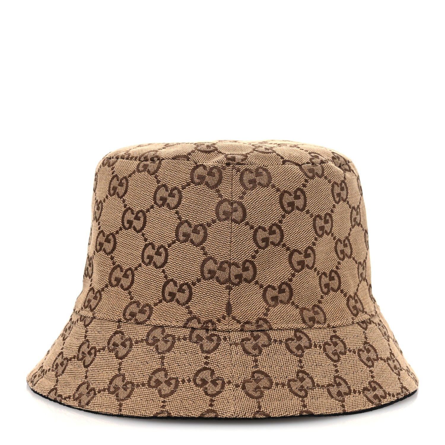Gucci Canvas Monogram Reversible Bucket Hat L Black Beige 7 of 15