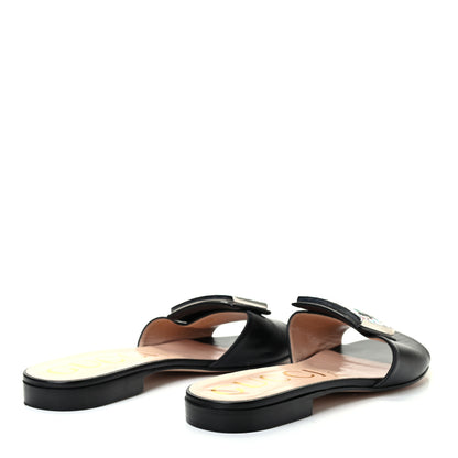 Gucci Malaga Kid Crystal Square G Madelyn Slide Sandals 39 Black 4 of 8