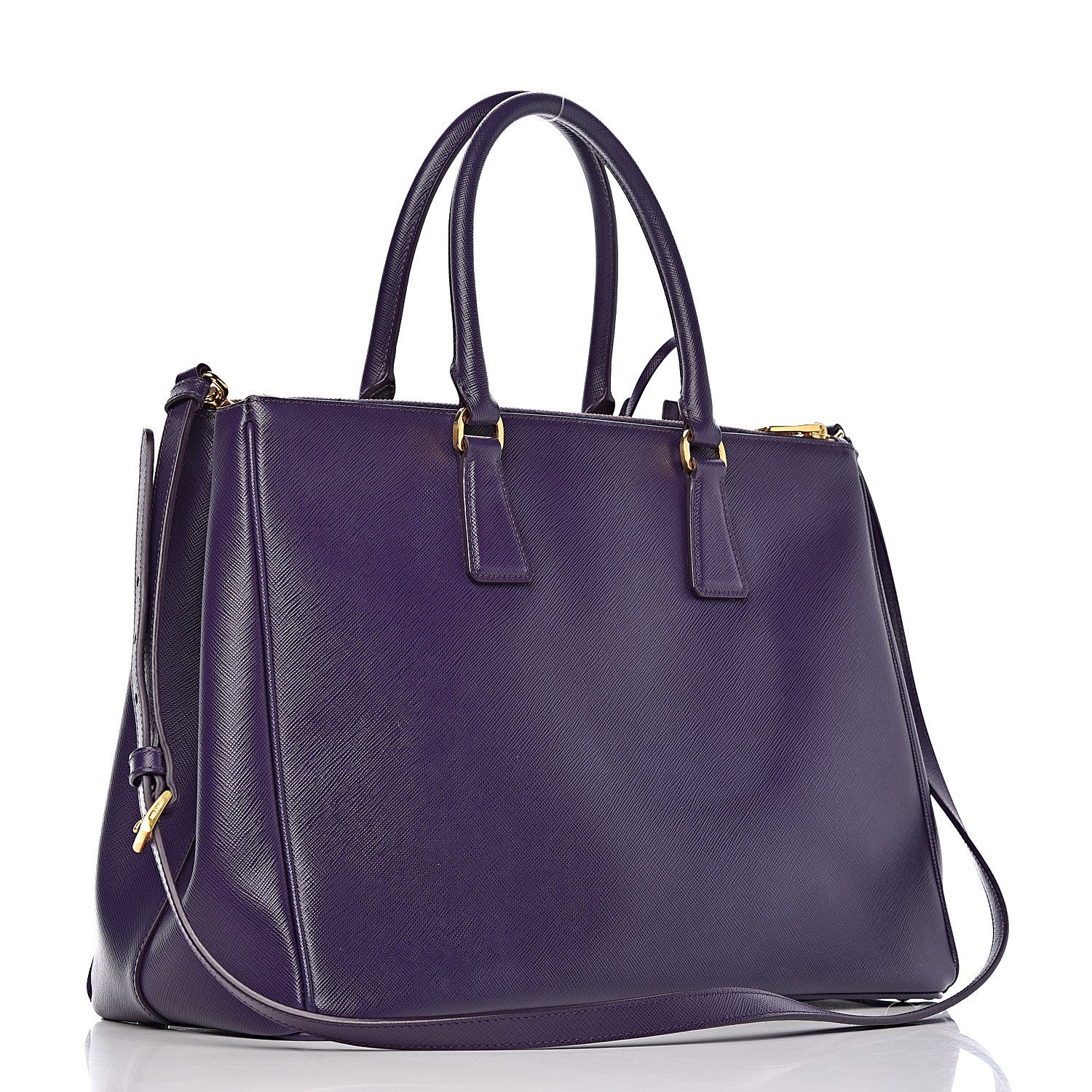 Prada Saffiano Large Galleria Double Zip Tote Uva 4 of 13