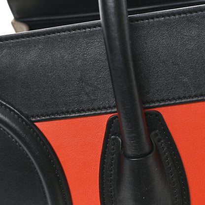 Celine Elephant Calfskin Mini Tri-Color Luggage Bright Orange 11 of 11