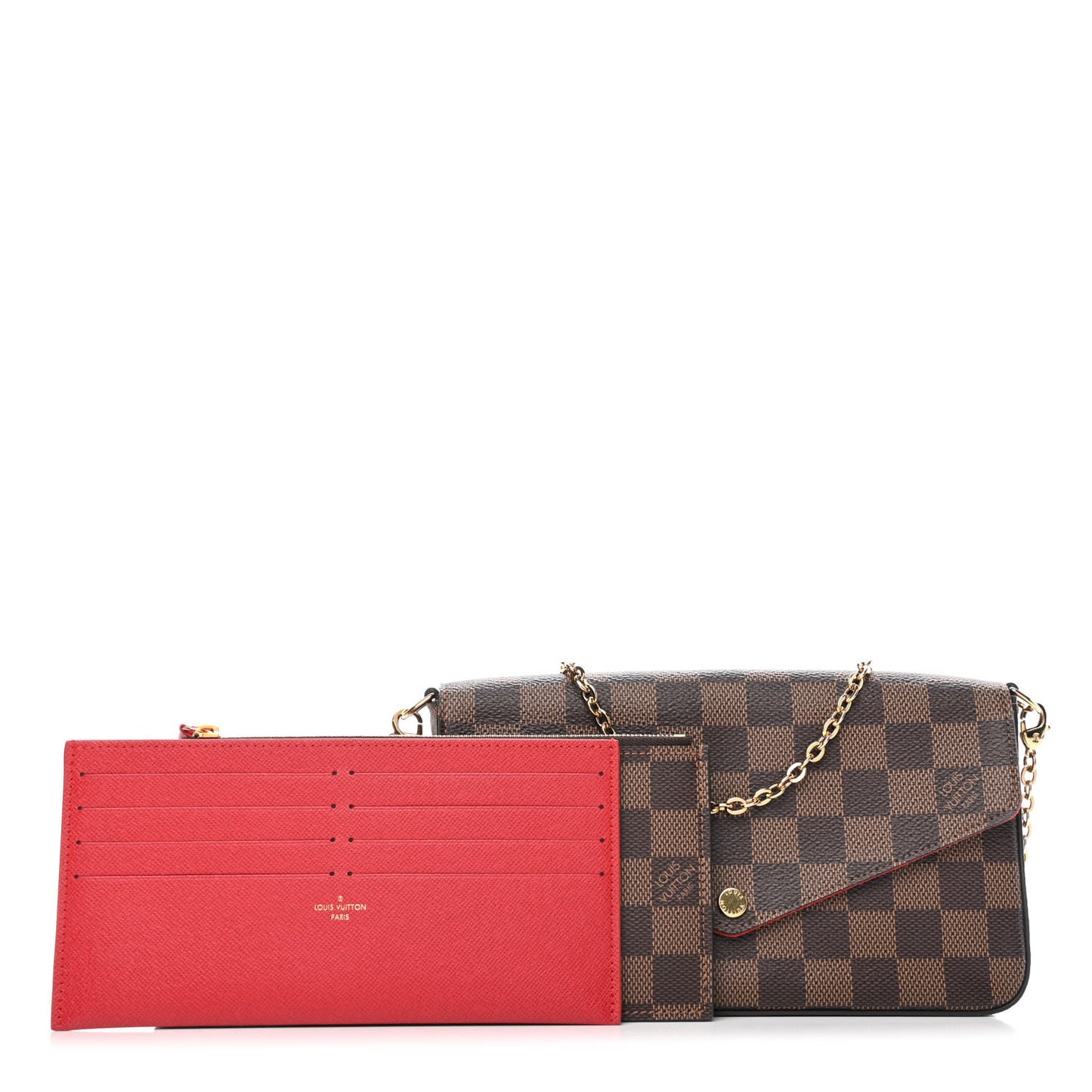 Damier Ebene Pochette Felicie Chain Wallet