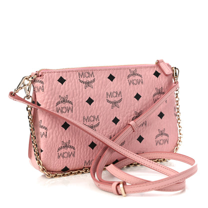 MCM Visetos Medium Millie Zip Crossbody Bag Soft Pink 3 of 10