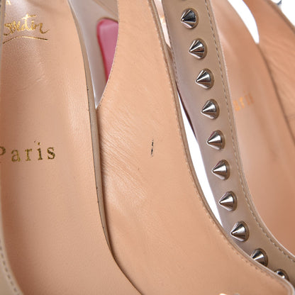 Christian Louboutin Calfskin Lady Clou Spikes VIP 150 Pumps 41.5 Beige 10 of 12