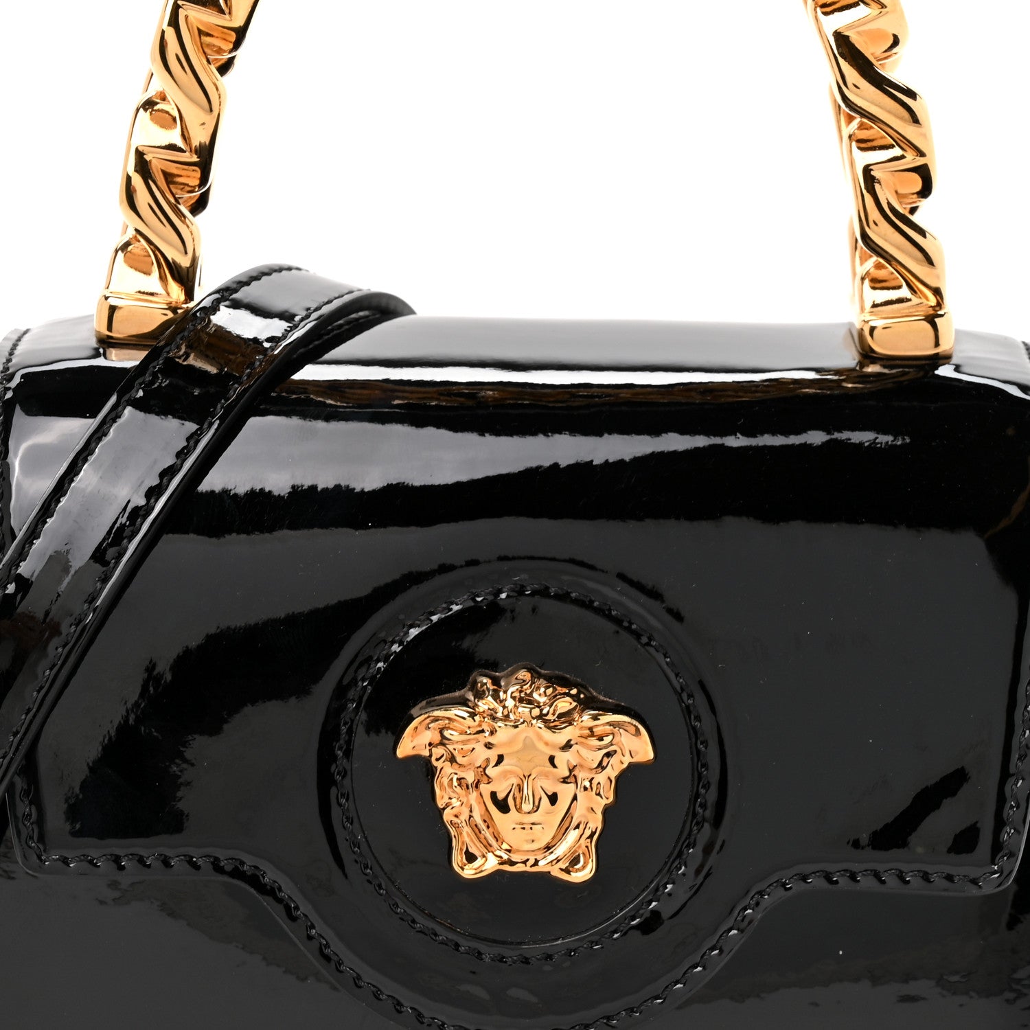 Versace Patent Mini La Medusa Bag Black 6 of 8