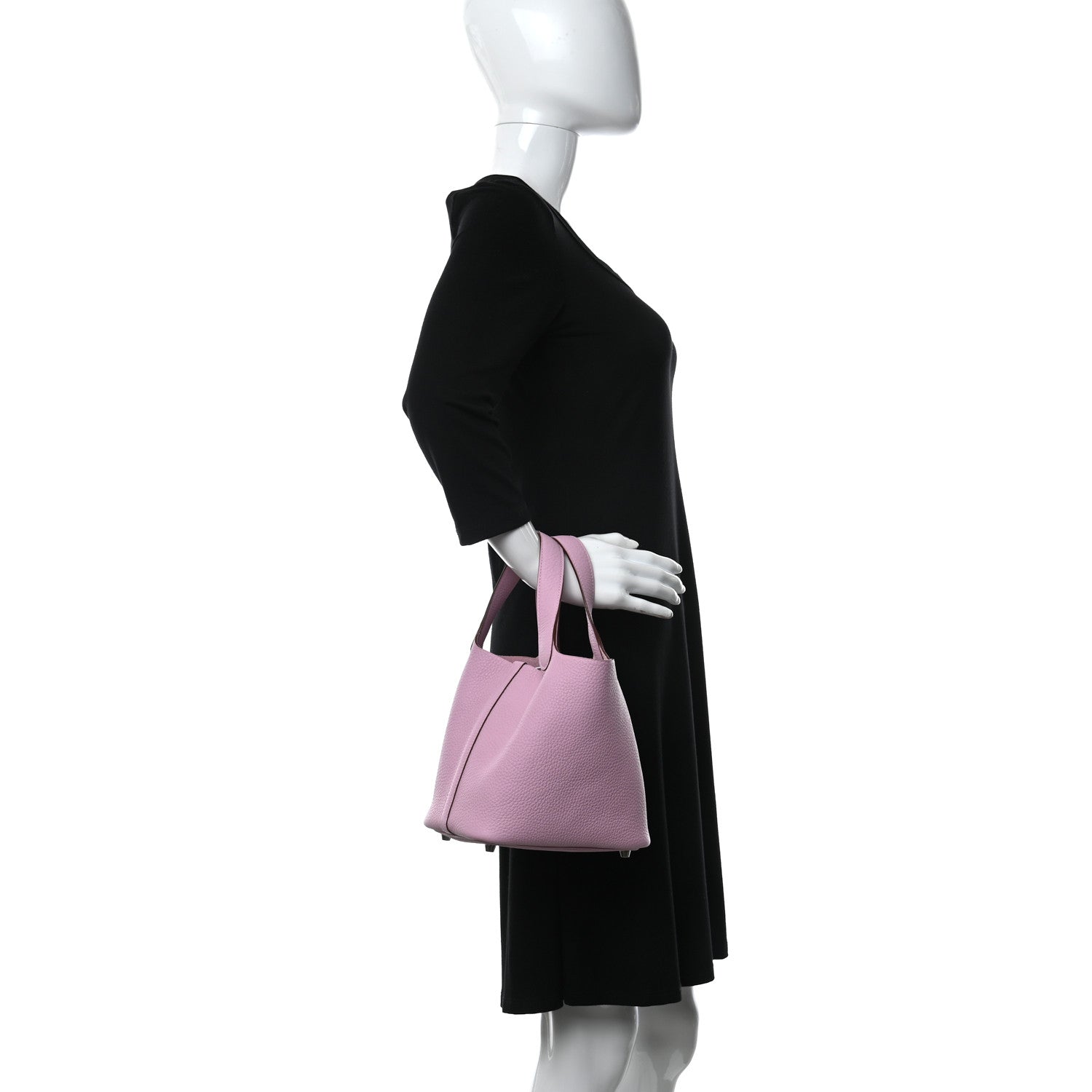 Hermes Taurillon Clemence Picotin Lock 18 PM Mauve Sylvestre 2 of 9