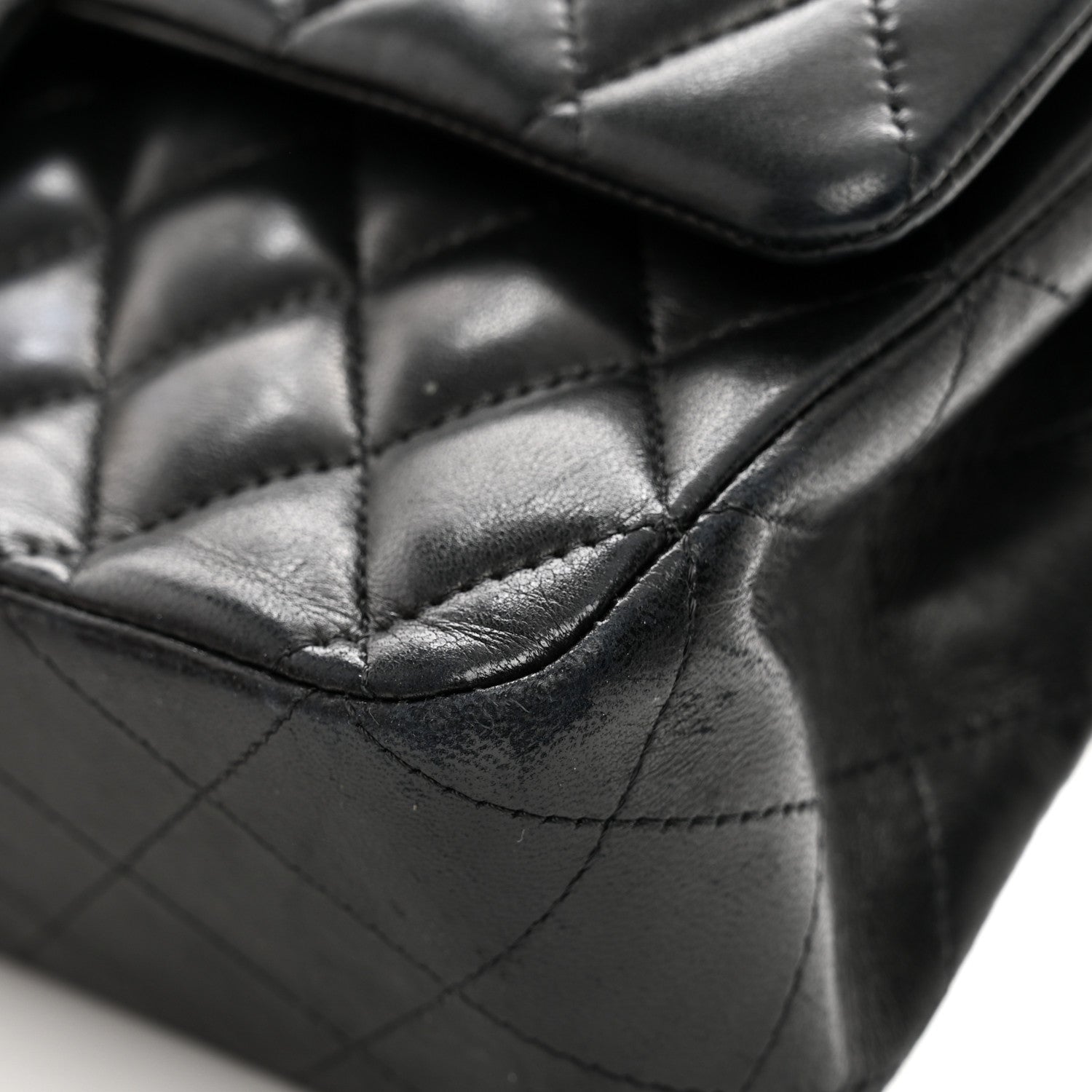 Chanel Lambskin Quilted Medium Double Flap Black 11 of 11
