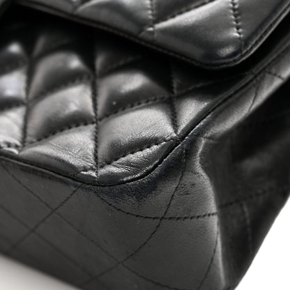 Chanel Lambskin Quilted Medium Double Flap Black 11 of 11