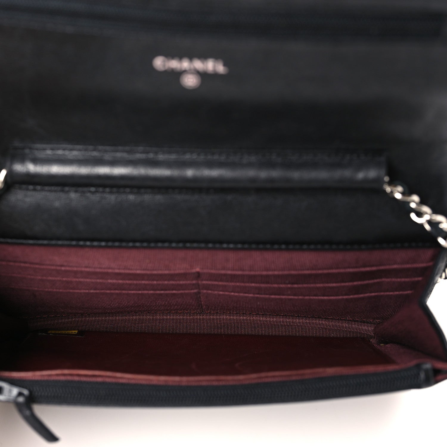Chanel Lambskin Quilted Wallet On Chain WOC Black 5 of 12