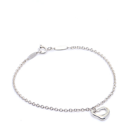 Tiffany Sterling Silver Elsa Peretti Open Heart Charm Bracelet 1 of 6