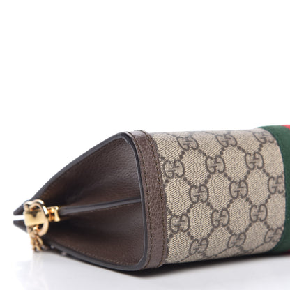 Gucci GG Supreme Monogram Web Small Ophidia Chain Shoulder Bag Brown 6 of 10