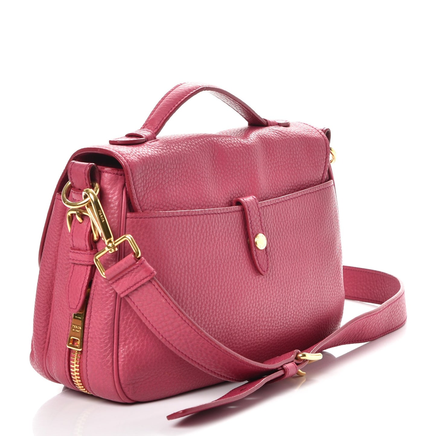 Vitello Daino Push Lock Messenger Bag Peonia