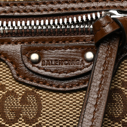 Balenciaga X GUCCI GG Monogram Azalea Calfskin Neo Classic Wallet Beige Ebony Brown Sugar 6 of 8