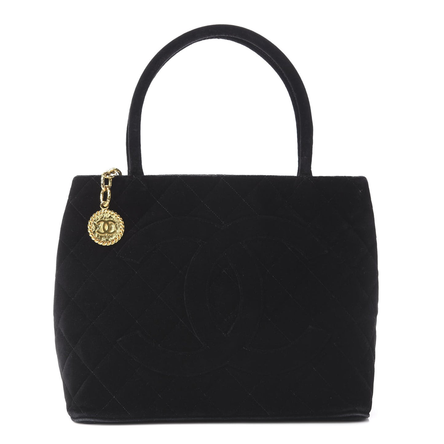 Velvet Medallion Tote Black