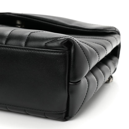 Saint Laurent Calfskin Y Quilted Monogram Small Loulou Chain Satchel Black 8 of 8