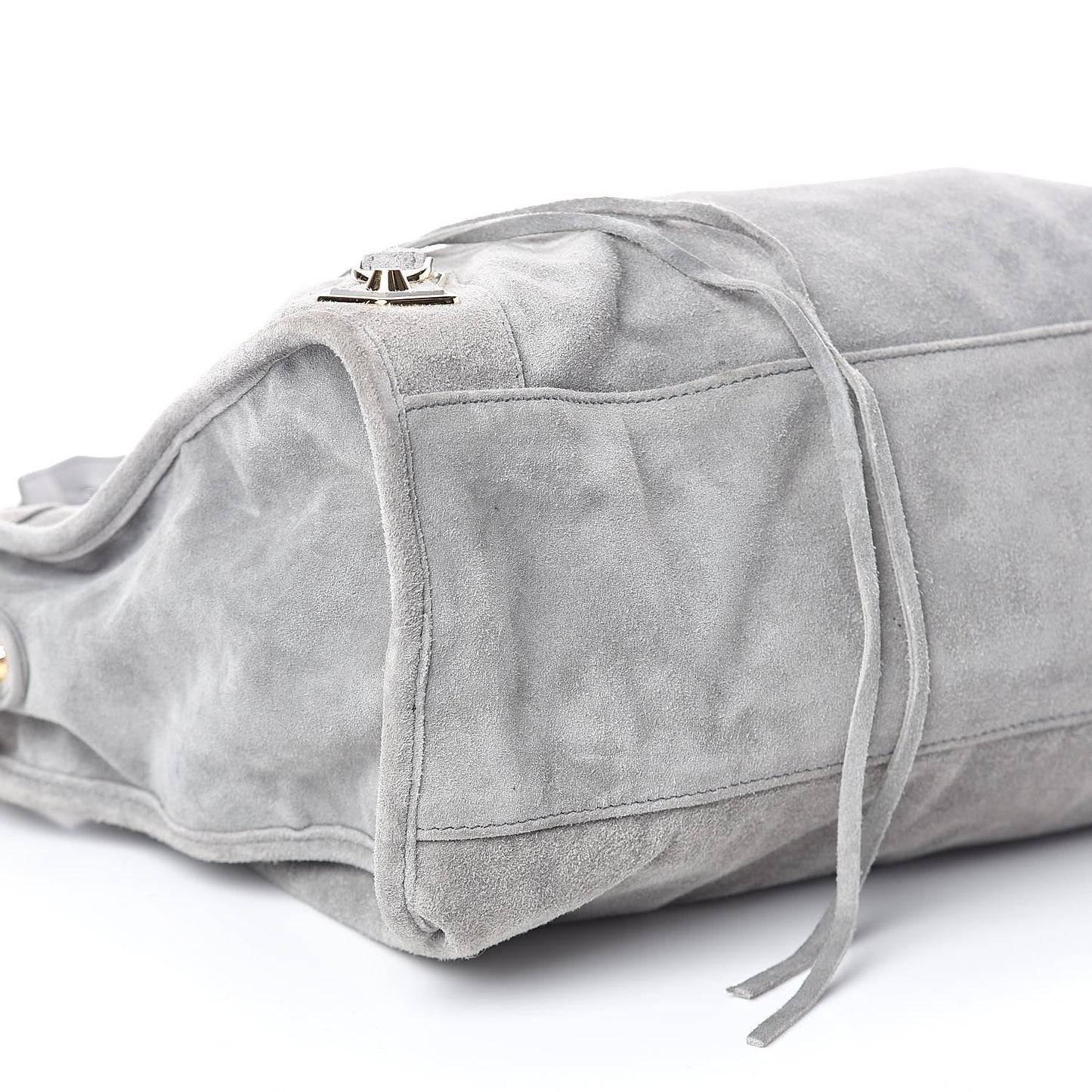Baby Daim Suede Gold Metallic Edge Hardware S City Gris