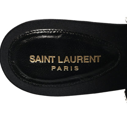 Saint Laurent Satin Crystal Georgia 90 Sandals 36.5 Black 7 of 7